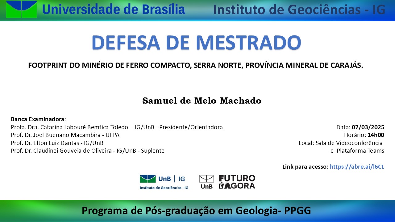 Samuel de Melo Machado PPGG mestrado